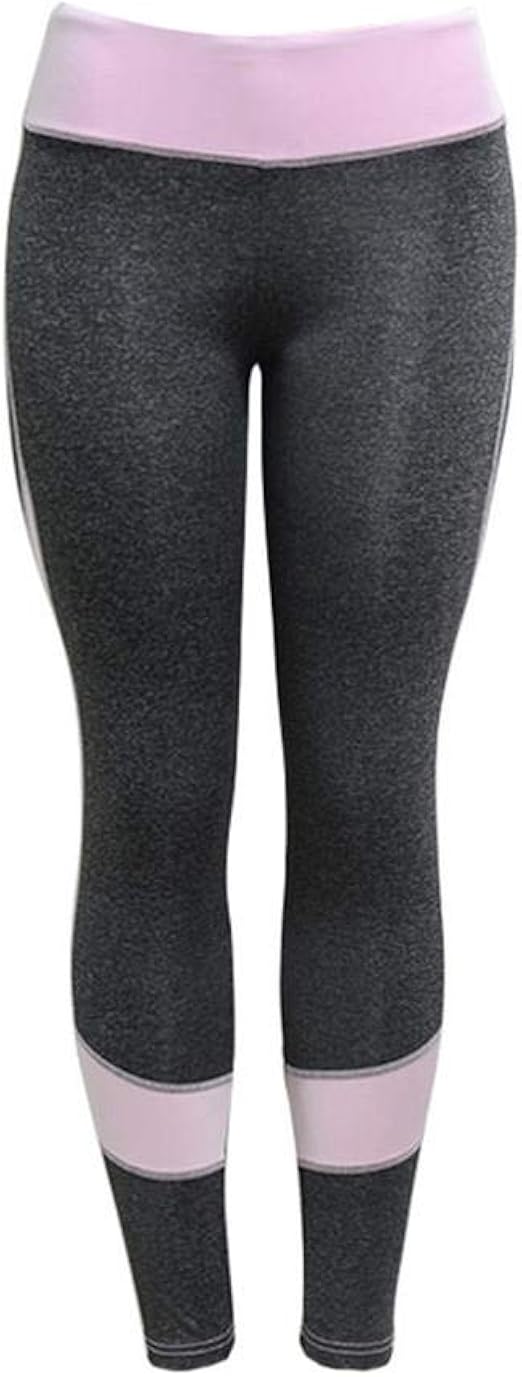 Sexy Women Pink Yoga Pants Women Patchwork High Waist Athletic Sport