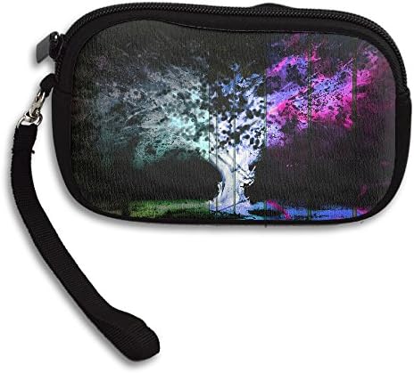 Funky Trees Image Comfortable Coin Purse Storage Package Wallet Zipper Mini Wallet For Men &amp; Women