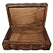 Vrinda® Hand-Carved Wooden Box - Decorative Treasure Chest Box - Tree of Life Pattern - Exquisite Storage Solution - Ideal for Jewellery, Watches, Others - Brown, 9X6 Inch