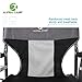 ALPHA CAMP Heavy Duty Folding Chair Oversized Director's Chair with Mesh High Back and Side Table, Supports 300 lbs - Black