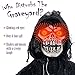 Halloween Haunters Animated Hanging Life-Size Scary Zombie Skull Reaper Speaking with Moving Arms Prop Decoration - Evil Skeleton Face with Red Light Up Eyes - Haunted House Graveyard Party Display