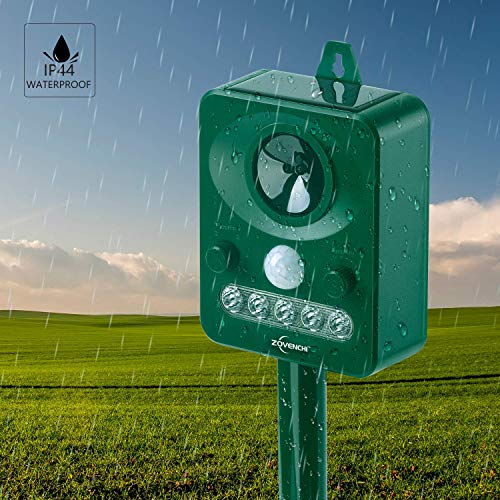 ZOVENCHI Solar Ultrasonic Animal Repeller, Waterproof Animal Repeller Rodent and Pest Repeller Cats, Dogs, Mice, Rabbit, Squirrel Repeller, Motion Activated and Ultrasonic Sound to Repel Animal Away - Thumbnail 5
