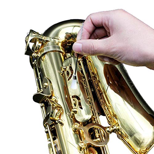 SODIAL Soft Cleaning Brush Sound Hole Cleaner with Double-ended for Sax Clarinet Oboe Flute Wind Instrument