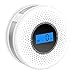 Combination Smoke and Carbon Monoxide Detector with Display,Battery Operated Smoke CO Alarm Detector