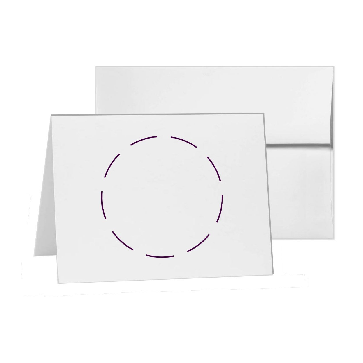 Dashed Circle Geometry Dashes Dash, Blank Card Invitation Pack, 15 cards at 4x6, with White Envelopes, Item 695535