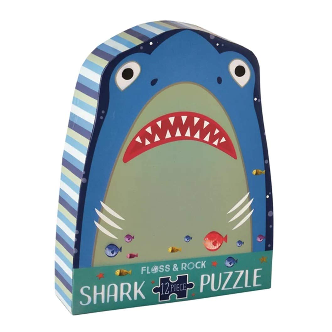 Floss & Rock 12 Piece Shaped Jigsaw with Shaped Box (Shark)