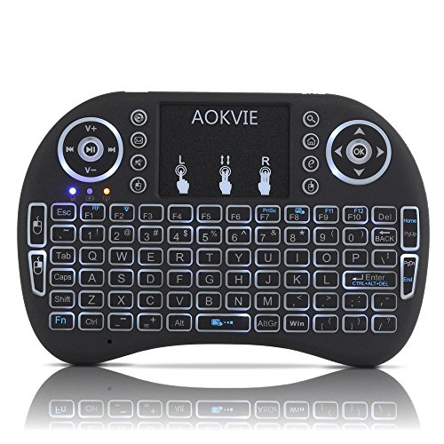 OEM Computer Keyboards AOKVIE Mini 2.4Ghz Backlit Wireless Touchpad Keyboard with Mouse for Pc