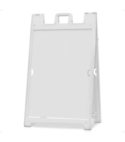 Heavy-Duty Plastic Sandwich Board With Two 24x36 Inch Recessed Graphic Areas Perfect Quick Change Advertising Sturd