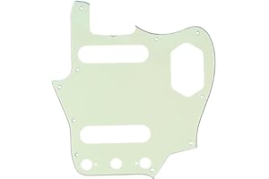 Musiclily Pro 10-Hole 65 60s Vintage Style Guitar Pickguard for Fender American Jaguar, 3Ply Mint Green