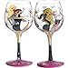 Bottom's Up 15-Ounce Wine Divas Handpainted Wine Glass