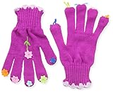 Kidorable Children Weatherproof Warm Knitwear Butterfly Gloves, Purple, Medium