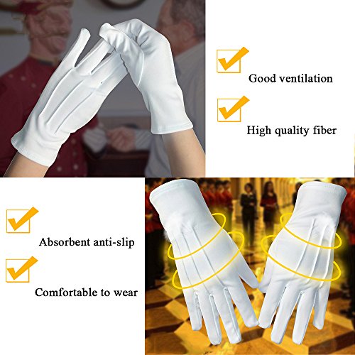 image for dasdsda Giorrox White Men's & Women's Universal Gloves Formal Gown Che