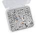 Embroidex 32 Sewing Feet in Deluxe Plastic Storage Case - Works with All Low Shank Embroidery Machines Brother Babylock Bernina New Home Janome Juki Kenmore Singer