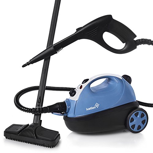 Ivation Deluxe Multi-Purpose Steam Cleaning and Sanitizing System with 18 Accessories - Powerful 1,500-Watt On-Demand Chemical-Free Steamer for Clothes, Floor, Home, Bed Bugs, Curtains and Carpet