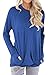 Shawhuwa Womens Long Sleeve Sweatshirt Loose T-Shirt Blouses Tops L Royal Blue