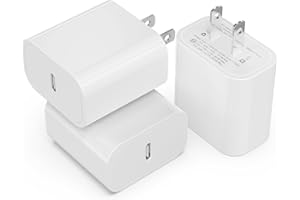 3Pack USB C Charger Block 20W [MFi Certified], iGENJUN PD 3.0 Type C Charger Wall Charger USBC Power Adapter Brick Cube Fast Charger for iPhone 15/15 Pro/14/13, Galaxy, Pixel, AirPods Pro-White
