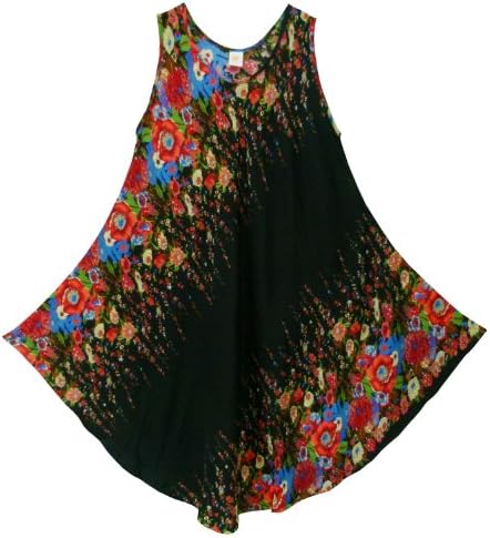 Pikulla Half Moon Sleeveless Women's Ivy Hippie Gypsy Sundress Multicoloured X-Large
