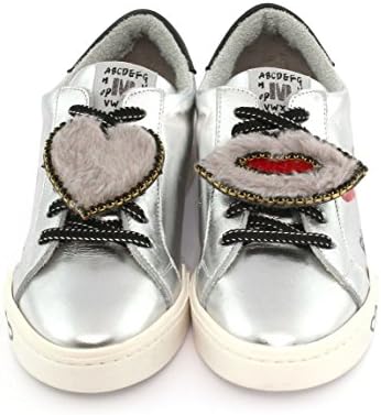 Meline Sneaker D14 Velam Argento Bocca Cuore Grigio