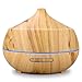 Aromatherapy Essential Oil Diffuser?Tenswall 400ml Wood Grain Ultrasonic Cool Mist Whisper-Quiet Humidifier with 7 Color LED Lights Waterless Auto Shut-Off of Various Mist Light Modes