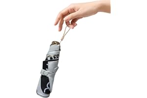 BAODINI Travel Small Mini Sun Umbrella with Case Lightweight with Aluminum Frame Compact Size UV Protection Purse Umbrella fo