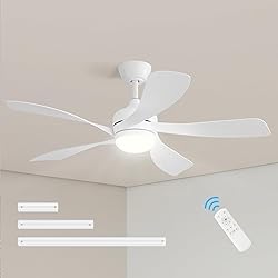 CACI Mall 52" White Ceiling Fans with