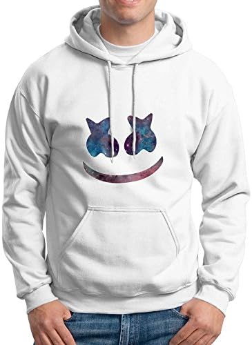 Marshmello Face Galaxy Nebula Unisex Hoodie White