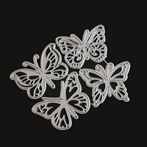 image for Transer Metal Die Cutting Dies 4 Pcs Butterflies Stencil for DIY Scrap