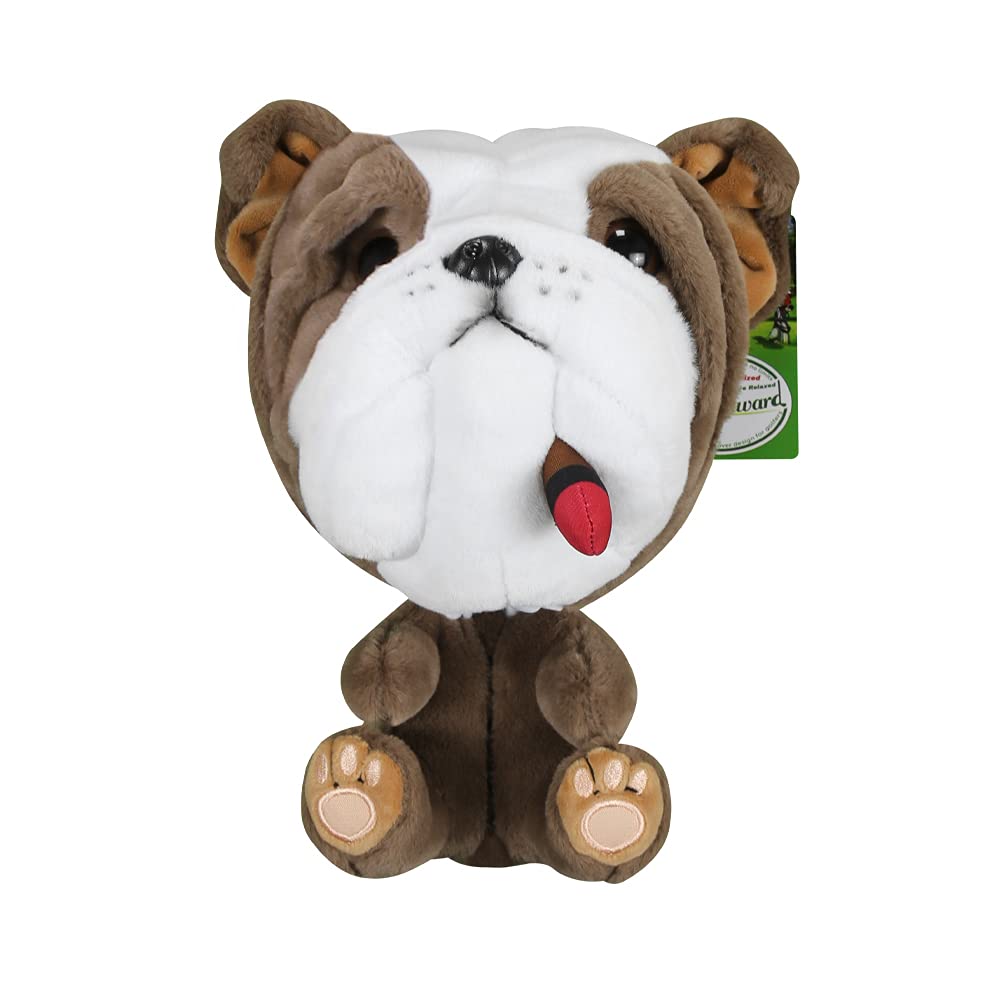 Scott Edward Bulldog Golf Head Cover, Fit Driver Wood(460cc), Plush Fabric, Smooth and Soft Touch Feeling,Animal Shape