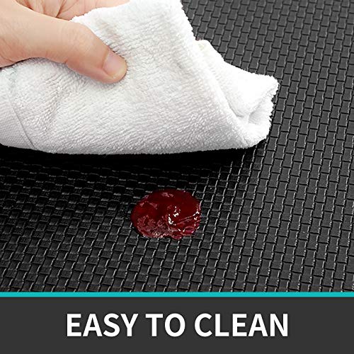 DEXI Kitchen Rugs and Mats Cushioned Anti Fatigue Comfort Runner Mat for Floor Rug Standing Rugs Set of 2,17"x29"+17"x59", Black - Image 3