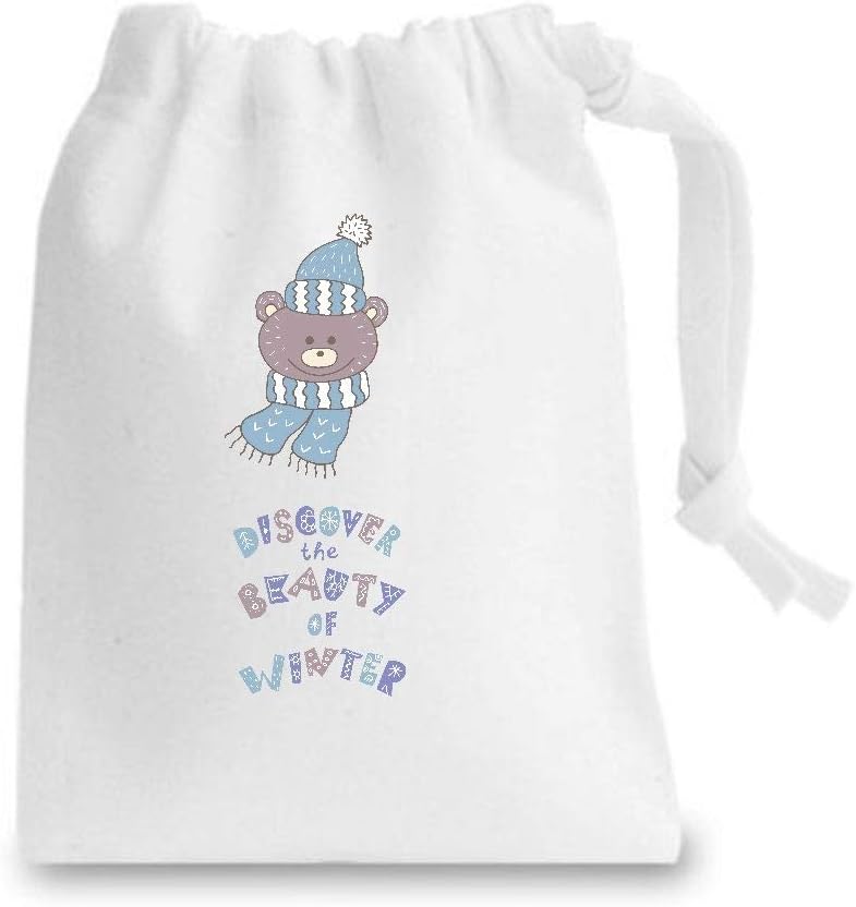 Just Another Tee Winter Character 34 Teddy Bear Wrapped Up Discover The Beauty Stuff Sack