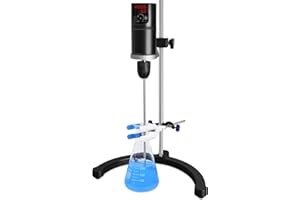 Vevitts Electric Overhead Stirrer Mixer 100-2000RPM Max.20L LCD Display Digital Overhead Stirrer Mixer Powerful Speed&Time Ad