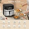 Air-Fryer-Hosome-Airfryer-for-Home-Use-7L-Large-Capacity-1800W-9-Preset-Menus-Rreheat-Digital-Touchscreen-TimeTemperature-Control-for-Air-Fry-Roast-Bake-Healthy-Oil-Free-Cooking Air Fryer, Hosome Airfryer for Home Use 7L Large Capacity 1800W 9 Preset Menus Rreheat Digital Touchscreen, Time/Temperature Control for Air Fry, Roast, Bake, Healthy Oil-Free Cooking