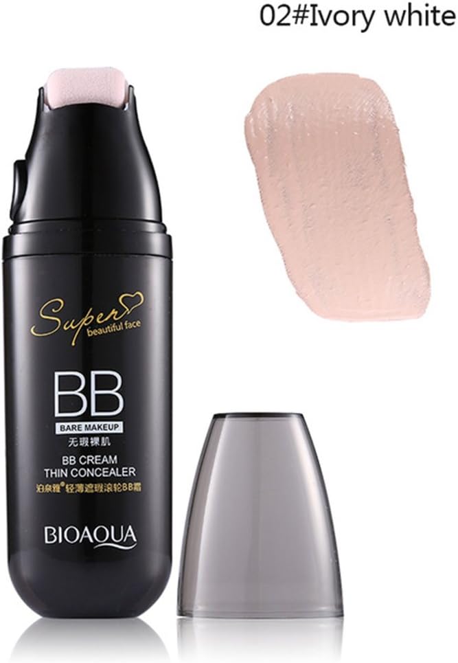 Yiwa BB Cream Base Makeup Concealer Moisturizer Cosmetics Face Foundation Makeup with Small Roller