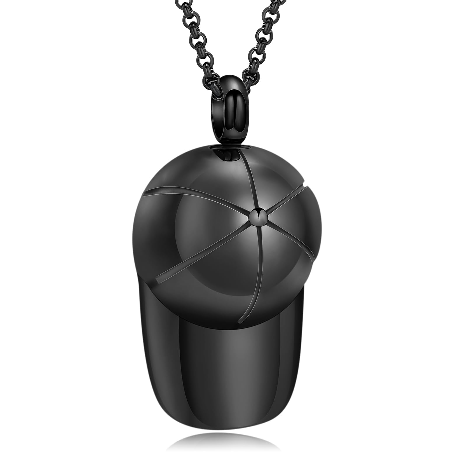 QGJNSGC Hat Cremation Jewellry Baseball Cap Urn Necklace for Ashes for Human Ashes Memorial Urn Necklaces Keepsake Holder
