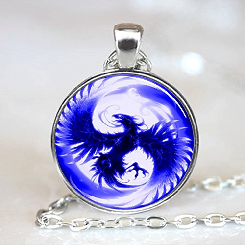 Jewelry tycoon Blue Phoenix Pendant, Blue Phoenix Necklace, Blue Pheonix Jewelry