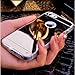 Johncase Soft TPU Bumper with Electroplating Back Cover Luxury Phone Mirror Girl Case for iPhone 5 5s se (Silver)