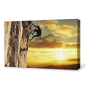 Canvas Wall Art for Living Room,Bedroom Home Artwork Paintings Rock Climbing Ready to Hang - 12x18 inches