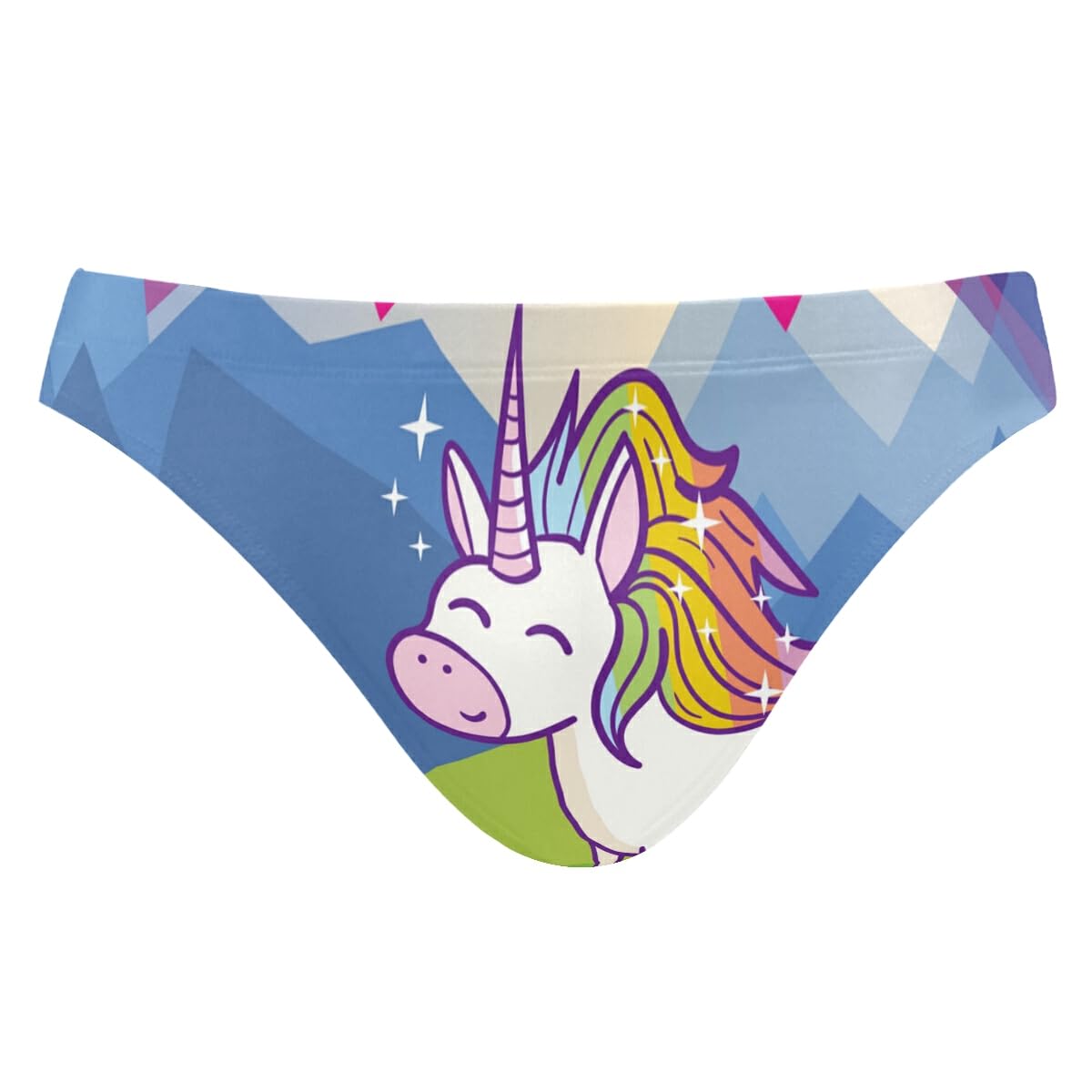 Photo 1 of Men Sexy Bikini Swimsuit Swimwear Cute Unicorn Pattern Anime Briefs L 2030881