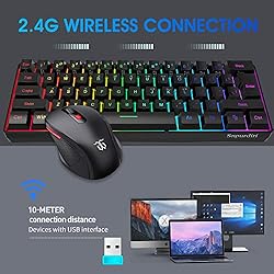 Snpurdiri 60% Wireless Gaming Keyboard and Mouse
