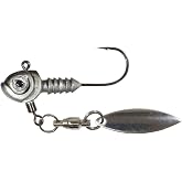 Northland Fishing Tackle Smeltinator Underspin Jig Head, Premium Bass Fishing Bladed Jig for Swimbaits &amp; Plastics, 1 Pack - 3/8 Oz