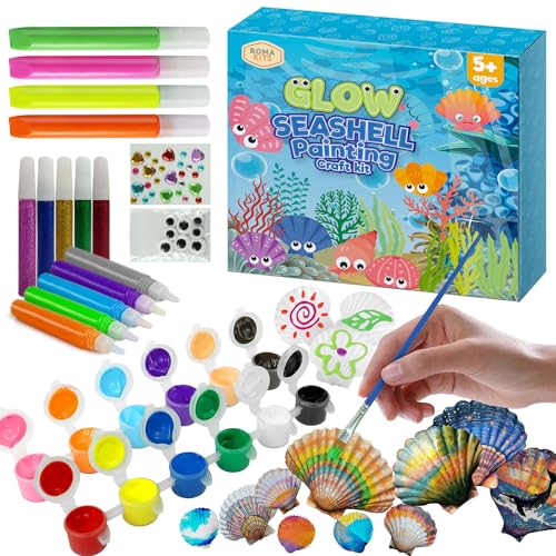 ROMA KITS Shell Set for Painting and Decorating, Craft Kit, Children 5+