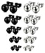 ORAZIO 10 Pairs 316L Stainless Steel Round Ball Stud Earrings, Assorted Sizes 3-7mm