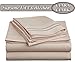Clara Clark ® Supreme 1500 Collection 4pc Bed Sheet Set - Queen Size, Beige Cream