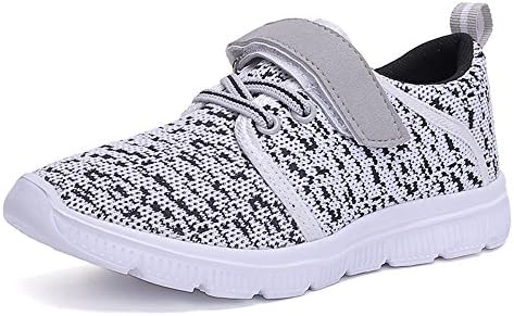 Ukris Kids Lightweight Breathable Sneakers Easy Walk Casual Sport Shoes for Boys Girls
