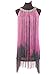 Vijiv Women's 1920s Gatsby Long Swinging Fringe Tassel Flapper Cocktail Dress
