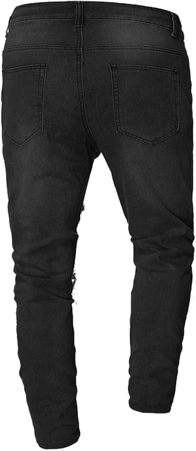 distressed black skinny jeans men