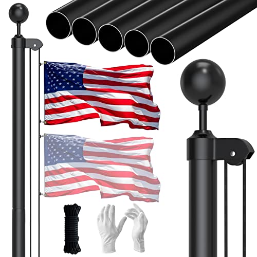 Set Di 2 Bandiere USA 3'x5' E Louisiana Con Aste Bianche Da Kit - Trade Winds - Foto 4