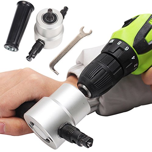 Accreate Double Head Metal Sheet Cutting Nibbler Set Sheet Cutter Saw Drill Bits Wrench and Parts,Tool