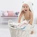 Organic Bamboo Baby Hooded Towel Set - Bonus Washcloth - Plush & Soft Baby Bath Towel - Highly Absorbent  - Great Baby Shower Gift - for Baby Boy or Girl - Sized for Infant and Toddler