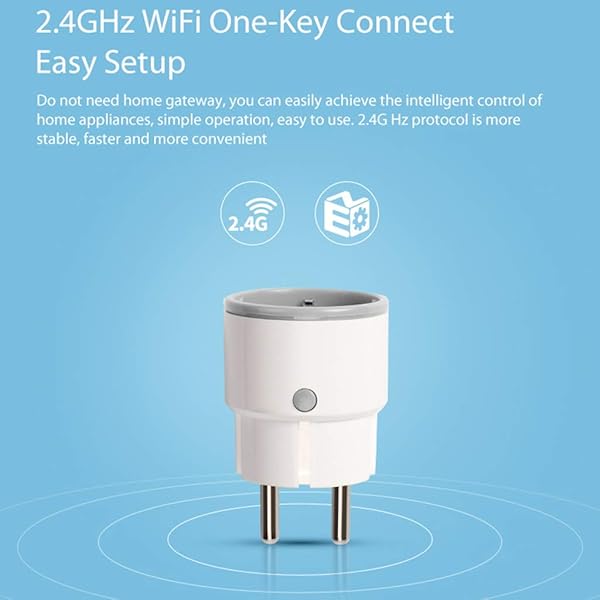 Qirun Smart Life App Enchufe de la UE 10A16A Monitor de energa Smart WiFi Power Socket Timer Outlet